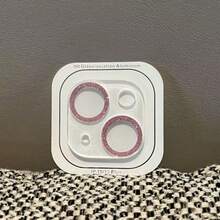 (彩色 + 粉色) 2 件/套相机镜头保护膜适用于 16/11/12/13/14 Pro Max/12/13 Mini，玻璃镜头盖适用于 15/16 Pro Max/14/15 Plus 防水钢化玻璃防震防摔防刮防指纹全覆盖