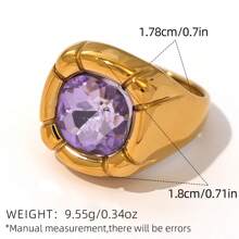 1pc Summer Women's Beach Starfish Design 18K Gold Plated Stainless Steel Ring Colorful Dopamine Waterproof Suitable For Vacation Travel