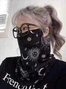 Lightweight Breathable Ice Silk Sun Protection Face Mask, Outdoor Neck Gaiter With Ear Loops, Unisex