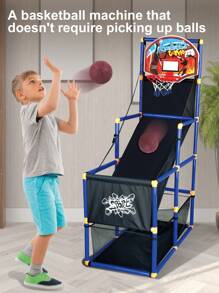 A Set Of Children's Basketball Set Arcade Game, Children's Shooting Machine,There Are Two Balls And An Air Pump,Shooting Game For Boys And Girls,Indoor And Outdoor Toy Basketball Shooting System, Suitable For Children, Birthday Gift,Christmas Carnival, Backyard Party Gifts,Classroom Entertainment