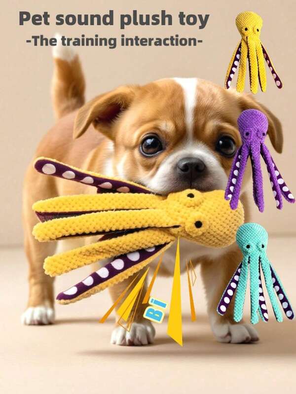 Squeaky Octopus Dog Toys: Plush Dog Toys With Soft Fabric, Plush Toys For Small And Medium-Sized Dogs To Keep Them Busy(For Pets Only)
