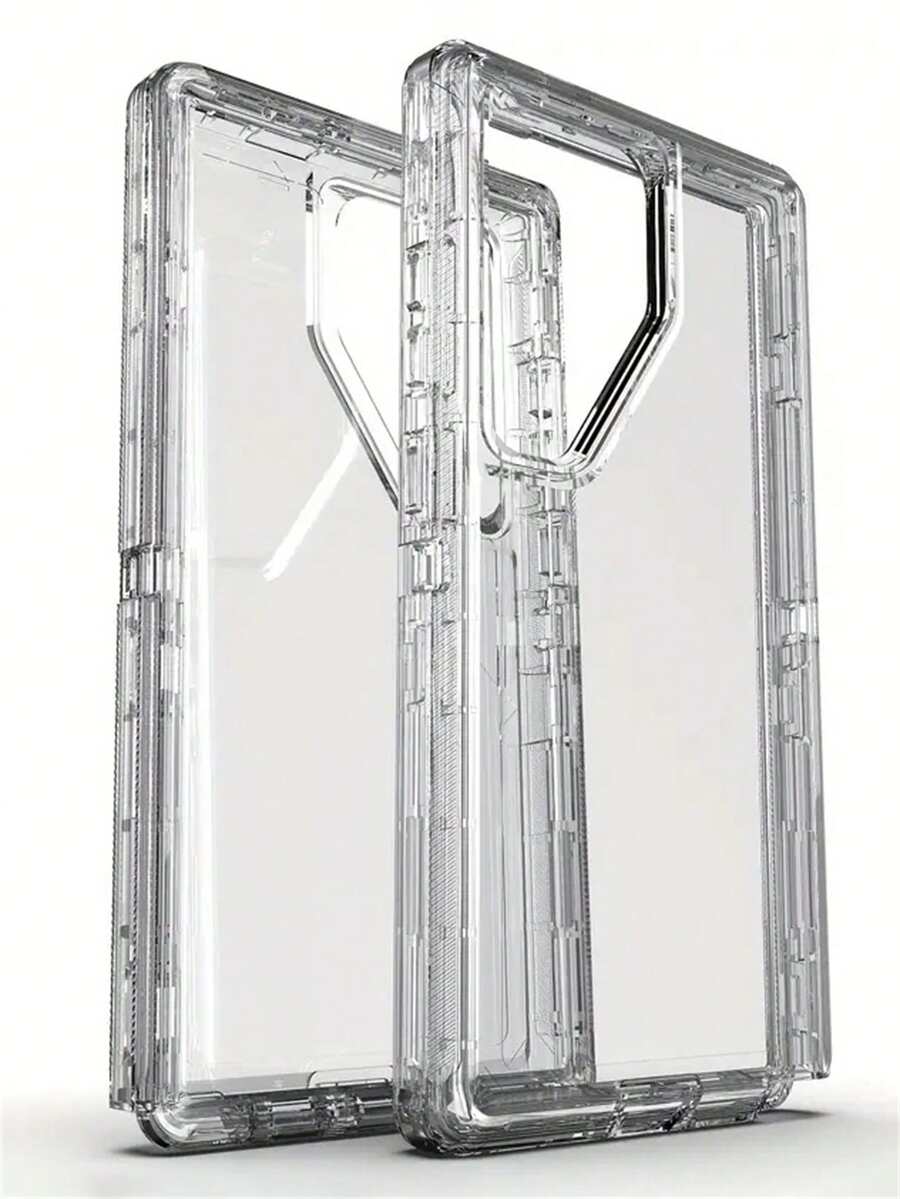 Casing Bening Tahan Benturan Keras Kokoh Tahan Benturan untuk Industri Militer, Kompatibel dengan Galaxy S25 S24 Plus S23 S22 Ultra Mewah 3 IN 1 Pelindung Belakang Bumper Transparan Tahan Air dan Tahan Gores - Clear - View 1