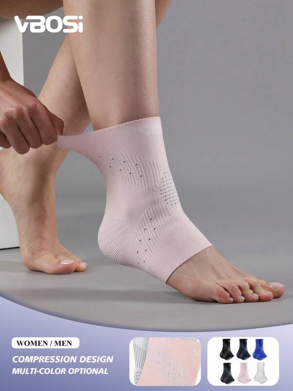 VBOSI 1 pieza Manguito de compresión para el tobillo 3D tejido a punto unisex para mujer y hombre - Apoyo para deportes, gimnasio y entrenamiento diario