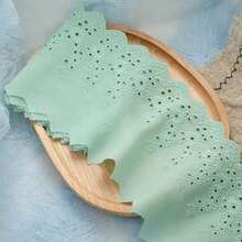 1 码彩色棉质刺绣花朵蕾丝花边、服装、包包、家居装饰 DIY 配件