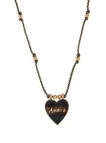 1 pièce Collier pendentif bohème chic avec charme en forme de cœur, corde colorée tressée à la main, parfait pour une tenue décontractée, les voyages, les sorties à la plage, cadeau de la Saint-Valentin, maman, mère, fête des mères