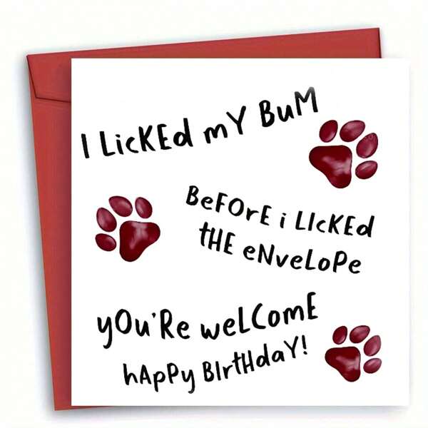 Funny Dog-Themed Birthday Card - Hilarious Birthday Card For Dog Owners - "Furry Baby Gift For Dog Mom, Dad, Wife, Husband, Girlfriend, Boyfriend" - Silly Card For Dog Parents