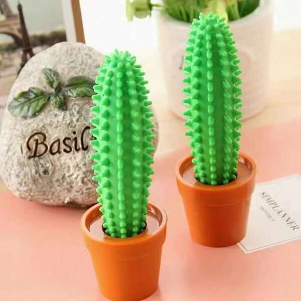 Green Cactus Ballpoint Pen, Plant Shaped Pen, Potted Plant Cute Stationery Gift