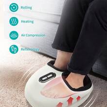 Nekteck Shiatsu Foot Massager Machine With Soothing Heat, Deep Kneading Therapy, Air Compression(Gray) - 米色 - 查看 4
