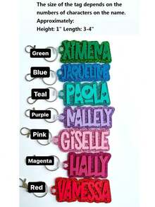 Backpack Tag | Children Backpack Tag | Personalized Name Tag | Diaper Bag Tag | Lunch Box Tag | Kid Label | Customized Name Tag,Multi-Functional,Ornamental,Letter,Stylish,Modern,Colorful,Cute,Adorable,Casual,Custom,Personalised,Unique,Customized,Ideal Gifts For Him,Ideal Gifts For Her,Halloween Edit,Back To School Fashion,Christmas Gift - Multicolor - View 7
