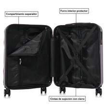 Vali ABS Cabin 55x40x20cm (44L) - Vali du lịch nhẹ nhỏ 20 inch - Xanh ngọc lam/Bạc/Xanh nước biển/Vàng/Vàng hồng/Đỏ/Tím/Đen/Xanh bạc hà/Xanh lá cây - Bạc - Xem 7