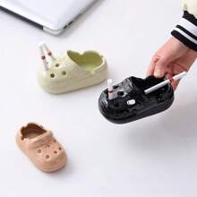 Unique Ceramic Wooden Clogs Ashtray - Beige & White Simulated Tool Design, Ideal For Home, Office And Hotel Decor | Perfect Gift For Valentine's Day, New Year And Spring Festival