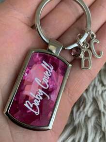 1pc Birthstone Keyring - Birth Stone Keychain - March Birthday Gifts - Friendship Key Ring - Personalised Birthday Gift For Her March Baby ,Valentine's Day Custom Photo Wedding Gift Keychain, Personalised Wedding Date Photo Keychain
