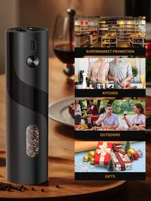 CLITON 2025 Premium Rechargeable Electric Pepper Mill & Salt Grinder Set With LED Lighting - USB-C Rechargeable Lithium Battery (300mAh) / 110mL Capacity / Adjustable Coarseness / Modern Kitchen Gift For Europe And Middle East (Single Unit And 2-In-1 Base Set) - Multicolor - View 8