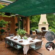 Dark Green Thickened And Encrypted Sunshade Net Fabric, A Must-Have For Sun Protection On Balconies And In Courtyards. It Can Block Ultraviolet Rays, Insulate Heat, Ventilate, And Serve As A Privacy Fence. - Dark Green - View 8