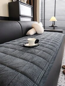 1pc All Season Sofa Cushion Cover, Non-Slip, Modern, Washable, Quilted, Luxury Sofa Seat Pad
