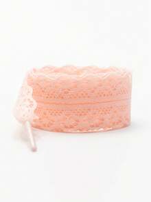 1 Pair Lace Shoe Laces, Cute Ballerina Style White Silk Lace Trim - Cz-lace Lace - View 96