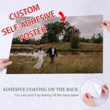 Self-Adhesive Custom Poster Prints - Upload Your Image/Photo - Personalized Picture To Poster Printing, Waterproof Durable Vinyl Wall Art Prints - Suitable For Home Decoration, Music Album Covers, And Family Photos - The Perfect Gift For Her Or Him, Wall Stickers For Home Decoration,Graphic Print