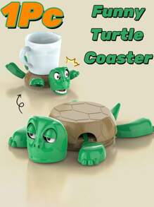 1pc-Whimsical Turtle Coaster Set - Playful Green Cartoon Drink Holders, Heat-Resistant Coasters For Coffee/Wine, Fun Home & Office Decor - Perfect Gift For Families, Teachers & Turtle Lovers School Decor School Surprise Dormitory Decor Back To School Home Decor Room Decor School Supplies