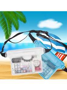 1pc Waterproof Swimming Diving Bag, PVC Waist Bag Shoulder Bag, Underwater Phone Case, Waterproof Waist Bag PVC Bag Waist Bag For Men And Women With Adjustable Waist Belt, Waterproof Dry Bag To Keep Cell Phone And Valuables And Dry, Great For Kayaking, Beach, Camping And Swimming