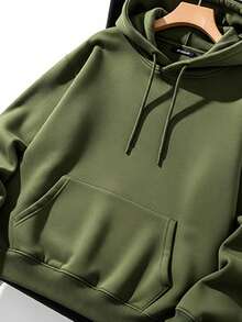 Plain Unisex Sweatshirt: Premium Comfort And Versatile Style | Promotion! Guarantee Your Winter Comfort - 軍綠色 - 查看 1