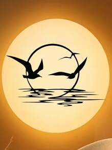 [Modern Metal Art] Modern Metal Wall Art - Sunrise & Seagulls | Unique Bird & Sunset Design, Perfect For Patio And Housewarming Gift