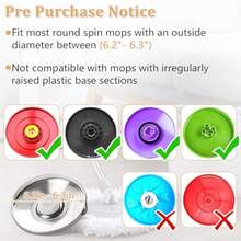 20256 Pack Spin Mop Replacement Head For 360° Spin Mop System Standard Size Round Shape Spin Mop Replacement Head Microfiber Refills Machine Washable And Easy Cleaning!!!!!! - as pic - View 4