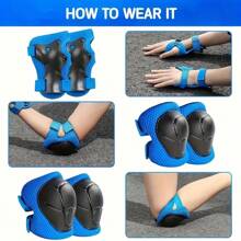 ZhuiWei 6pcs Knee Pads, Hand Guards, Elbow Pads Set, ,Lightweight And Comfortable To Wear - Breathable - Suitable For Riding, Skating, Skateboards
