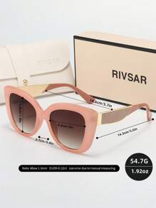 Óculos de Sol Polarizados com Strass em Formato de Olho de Gato RIVSAR para Mulheres, Elegantes para Lazer Externo, Festa, Viagem, Óculos de Sol Redondos com Joias em Formato de Olho de Gato, Óculos de Sol de Marca Premium para Presente de Férias, Ótimo para Dia dos Namorados, Natal, Halloween