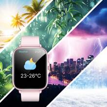 1pc Unisex Silicone Band Smart Watch With Call, Step Tracking, Calorie, Distance, Multi-Sport Modes, Alarm, Notification Reminder, 1.83" Full-Screen Touch Display Compatible With IOS & Android Smartphones