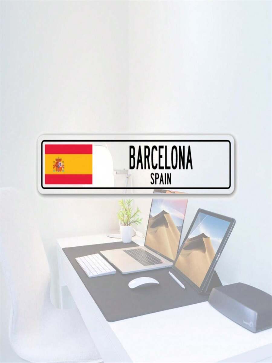 Street Sign - Barcelona Spain - 彩色 - 查看 1