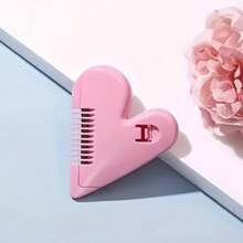1PC Pink Heart-Shaped Pubic Hair Trimmer, Manual Hair Trimming Comb, Portable Intimate Styling Tool For Women