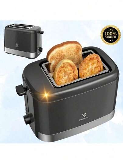 Torradeira Elétrica Sanduicheira Tostadeira 8 Níveis Preta Inox Reaquece e Descongela Compacta Electrolux
