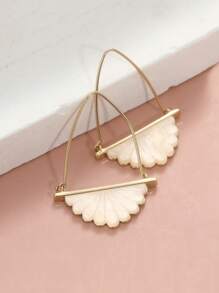 Exquisite weiße fächerförmige Blatt-Ohrringe, modischer Schmuck für Bräute, perfekte Geschenke für Feierlichkeiten