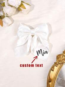 1 Stück personalisierte Haarschleife mit Namen für Mädchen, glitzernde schlichte Schleife mit Krokodilklemme, elegante, personalisierte Haarspange, süßes Geschenk für Mädchen, modische personalisierte Haarspange, Baby- und Kinderhaaraccessoire