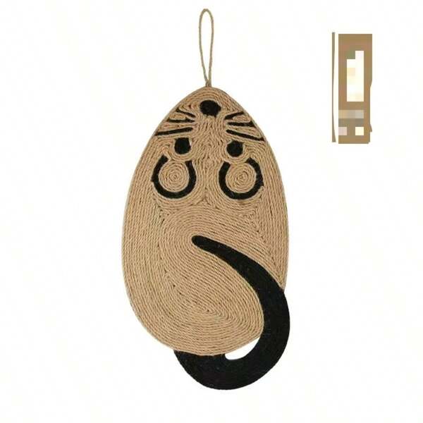 Nuovo tiragraffi per gatti a forma di topo in sisal, giocattolo antistrappo, forniture per animali domestici, comodo tiragraffi con design attraente a forma di topo, ideale come protezione per i mobili per gatti felici