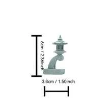 1pc Mini Japanese Lantern Pagoda Statue Set - Stone Collectible Statues Suitable For Aquarium, Glass Container And Fairy Garden, Zen Bonsai Landscape Decor, Fit For Various Rooms - Seasonal Decor For Indoor And Outdoor Use