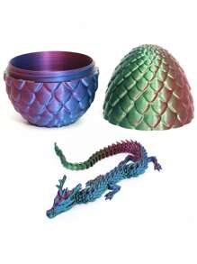 1 Pieza Huevo sorpresa de dragón impreso en 3D, huevo de dragón con dragón impreso en 3D, juguete de escritorio de dragón ejecutivo, rellenos decorativos para huevos de Pascua, regalos, decoración del hogar, juguetes antiestrés, juguetes sensoriales para adultos, Pascua, juguetes, juguetes antiestrés, juguetes sensoriales