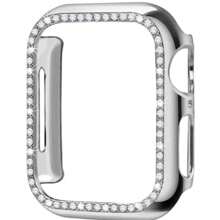 3 pezzi copertura protettiva per schermo per 44mm 45mm 40mm 41mm, custodia in PC rigido per paraurti anteriore e posteriore per 9 8 7 6 5 4 SE, sostituito da custodia protettiva in PC rigido anti-graffio e anti-caduta con diamanti incastonati di aspetto ultra alla moda
