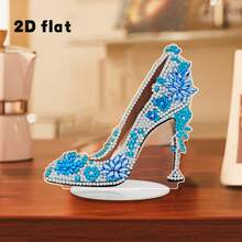 1/2 件奢华钻石画高跟鞋，不对称水晶卧室/客厅家居装饰，适合女性、女友、生日等场合，适合初学者