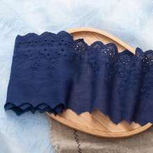 1 码彩色棉质刺绣花朵蕾丝花边、服装、包包、家居装饰 DIY 配件