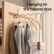 1pc Adjustable Clothes Hanger - Portable & Foldable For Travel, Hotel, And Business Trips - Silver - View 4