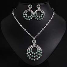 3 Peças/Conjunto Elegante Conjunto de Colar de Noiva, Conjunto de Joias de Brincos e Colar, Conjunto de Moda Feminina de Luxo Brilhante, Adequado para Uso Diário, Férias, Presente de Formatura (Várias Cores Disponíveis)