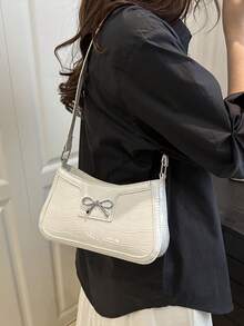 Versatile Bow Design Women Shoulder Bag, Stylish Underarm Handbag - Multicolor - View 5