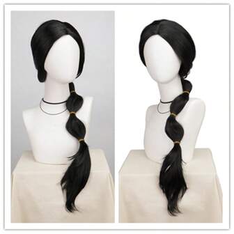 Jasmine Princess Wig, Long Black Braid Cosplay Wig, Jasmine Princess Wig