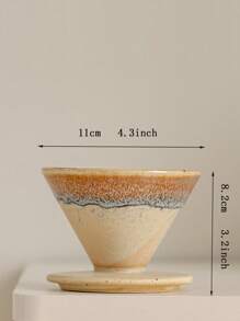 1pc Reusable Ceramic Coffee Filter, Multiple Colors Available, Easy To Clean, Fast Filtering Speed, Suitable For Home And Office Use, Coffee Filter Funnel Back To School