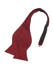 1pc Men's Polyester Solid Bow Tie, Classic Accessory For Wedding, Groom, Business Party Suit