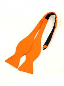 1pc Men's Polyester Solid Bow Tie, Classic Accessory For Wedding, Groom, Business Party Suit