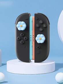 2 pièces Coiffes de joystick en forme de crâne pour manette NS2 Joy-Con, capuchons de pouce en silicone compatibles avec la console Switch NS2 et les accessoires de manette de jeu, modèles patte/requin/fleur/nuage/panda, plusieurs options