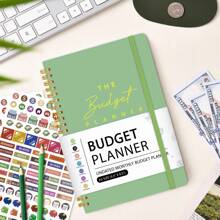 BUBU 1pc Budget Planner +3 Stickers- Monthly Budget Book With Expense Tracker Notebook, Undated Bill Organizer & Finance Planner To Take Control Of Your Money,Account Book To Manage Your Finances School Supplies,Back To School