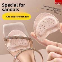 4pcs Genuine Leather Forefoot Cushions - Breathable, Non-Slip Shoe Inserts For High Heels & Sandals | Comfortable Cowhide Insoles With Enhanced Grip & Shock Absorption, Ideal For Valentine'S Day, Christmas, Thanksgiving, Casual Style, Casual Footwear Accessory|Breathable Insole|Grip Enhancing Insole - Multicolor - View 7